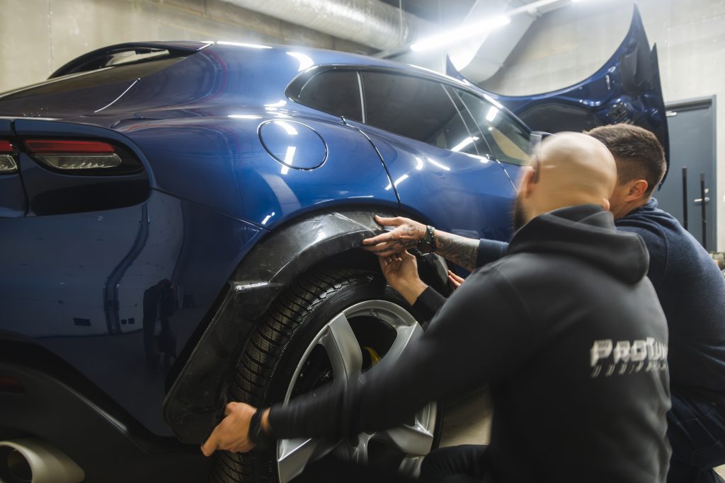 Ferrari Purosangue with custom carbon fiber parts by AT26 Design