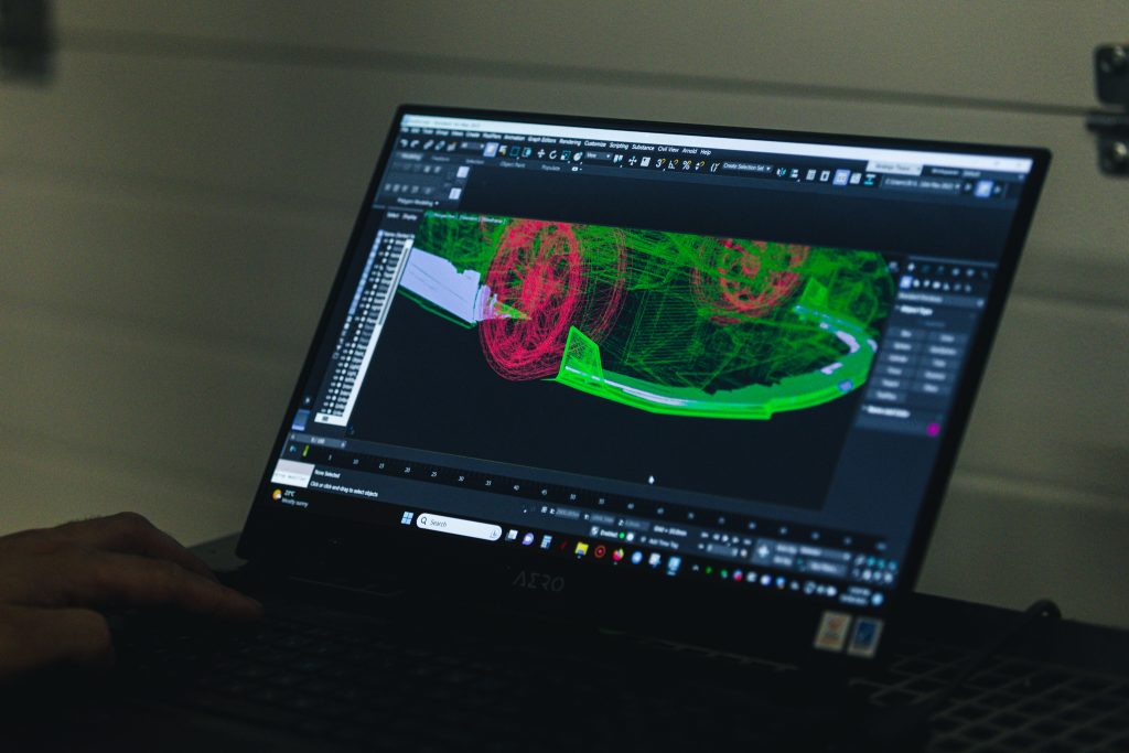 Automotive carbon fiber manufacturing process at AT26 Design studio